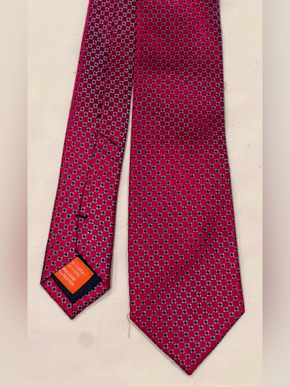 TALLIA Neck tie Boys Red Wine Color  56.5” long silk& polyester